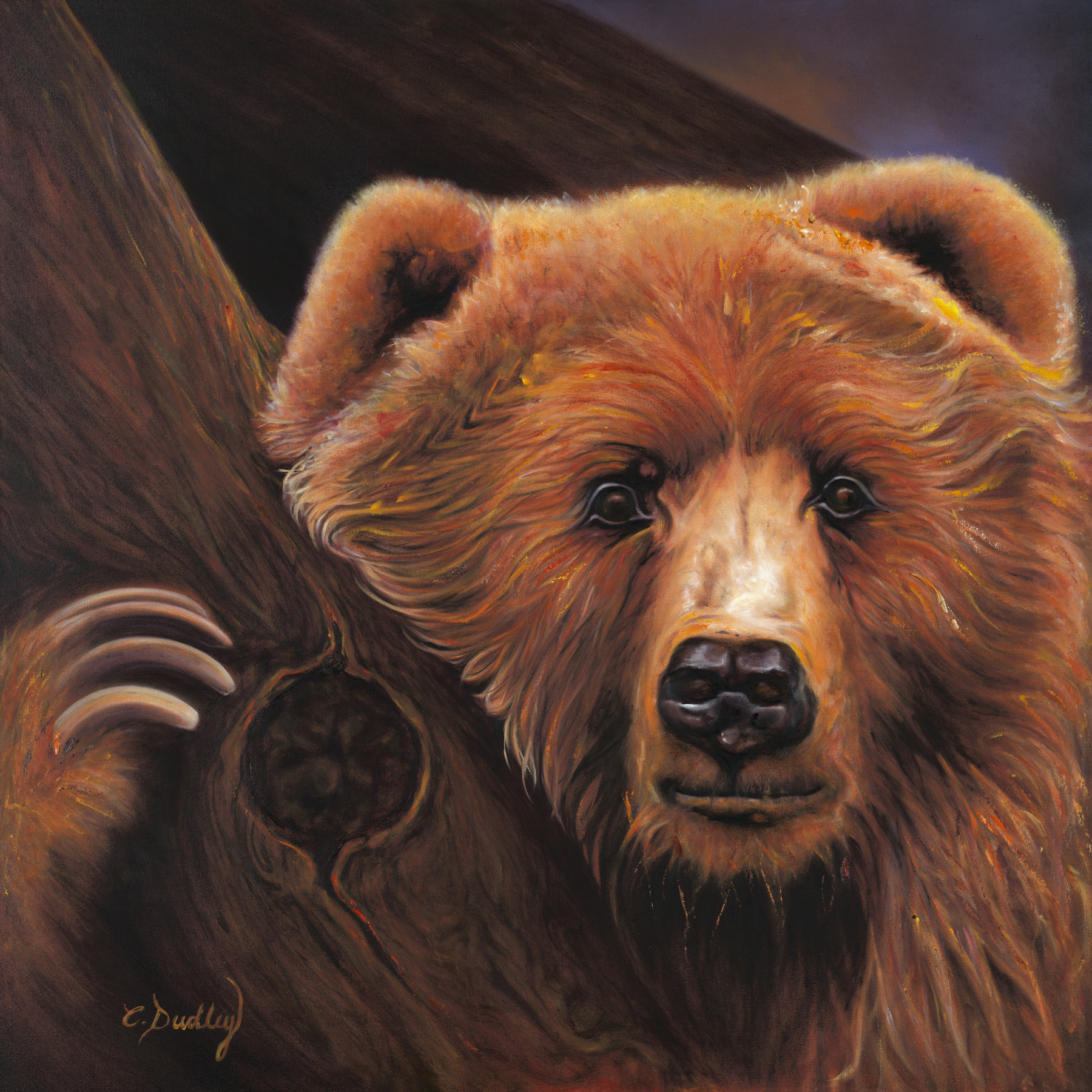 1800x1800 Blog Thing Grizzly Bear Hug - Bear Oil Painting