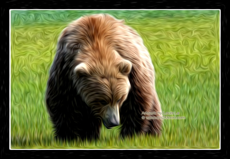 800x555 Coastal Bear Oil Painting - Bear Oil Painting