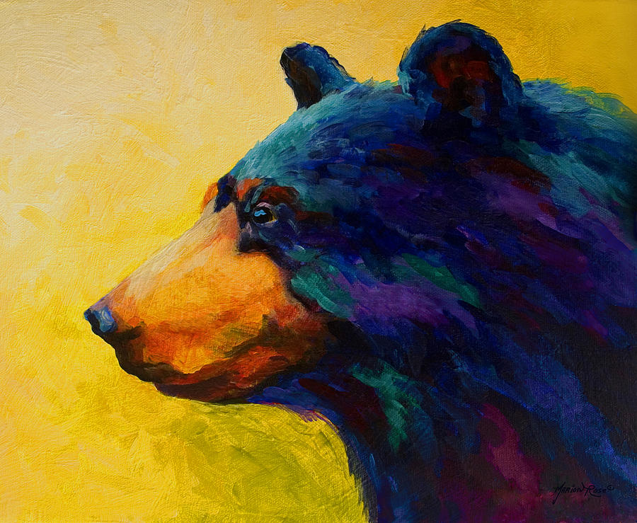 900x739 Looking On Ii - Bear Painting