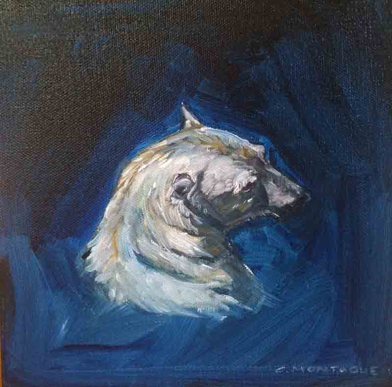 800x788 New Portrait Painting Polar Bear 5 Christine Montague Polar - Bear Painting