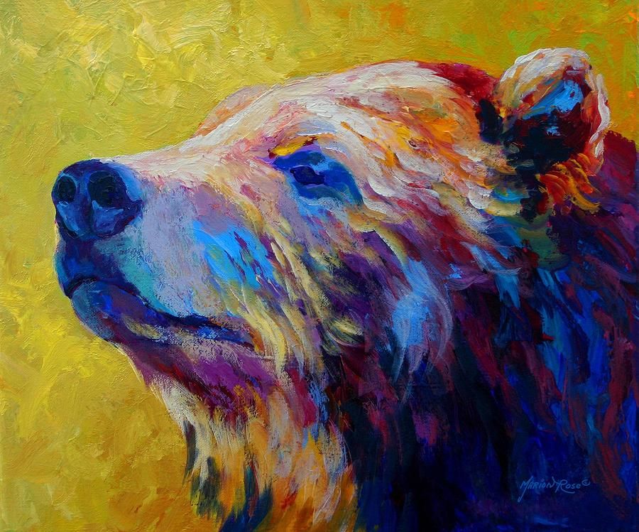 900x749 Pretty Boy - Bear Painting