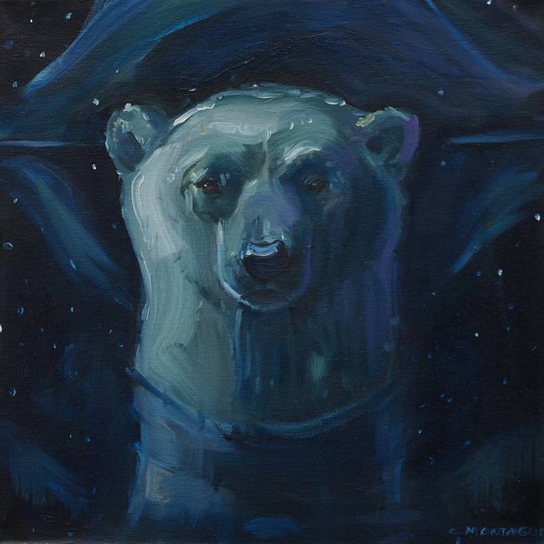 770x770 Saatchi Art Star Bear Painting By Christine Montague - Bear Painting