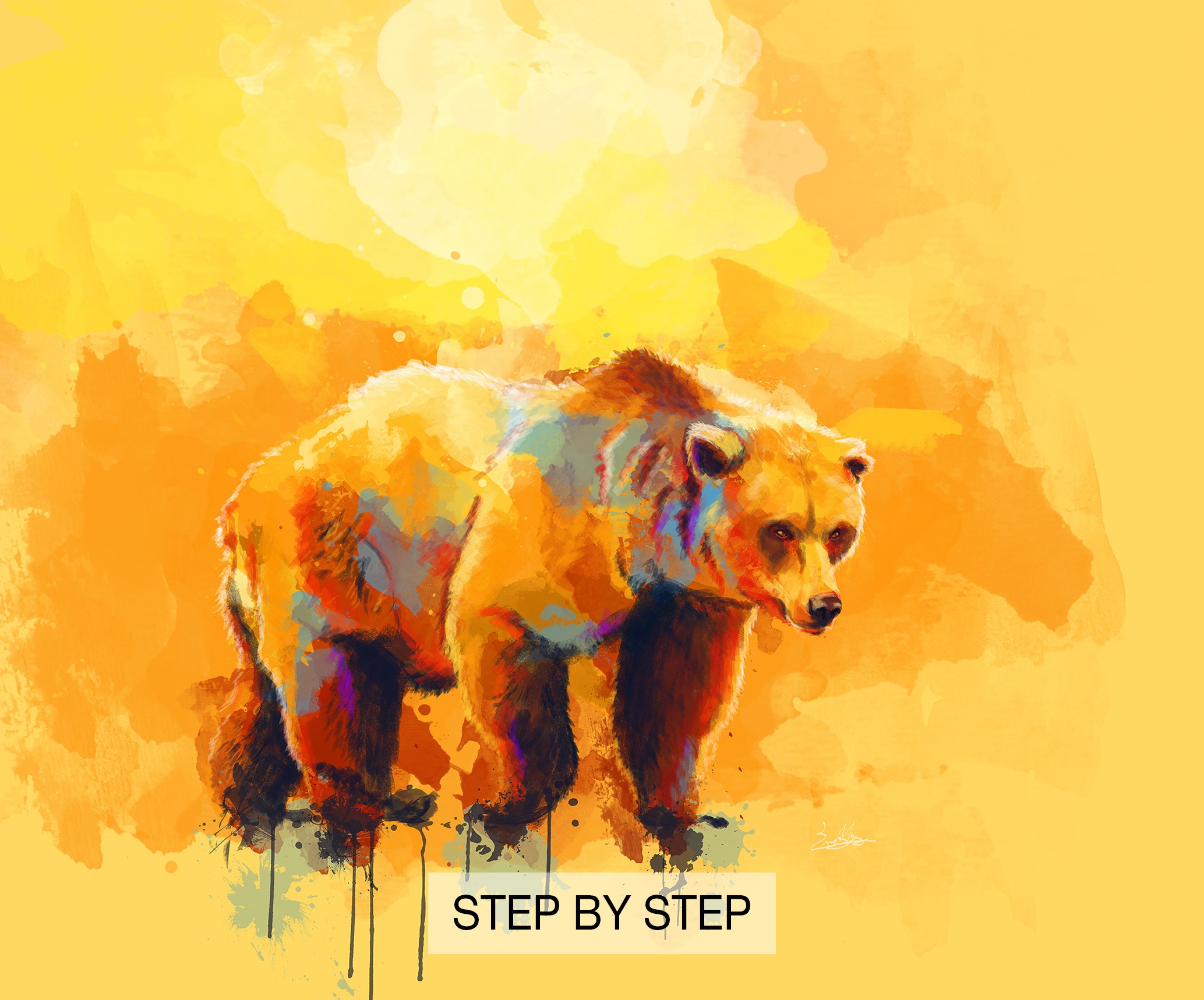 2067x1718 Step By Step - Bear Painting