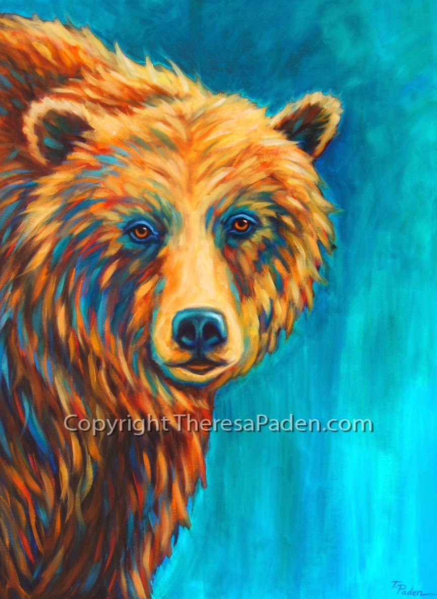 864x1183 Colorful Southwestern Art Southwest Art, Grizzly Bear Painting By - Bear Painting Images