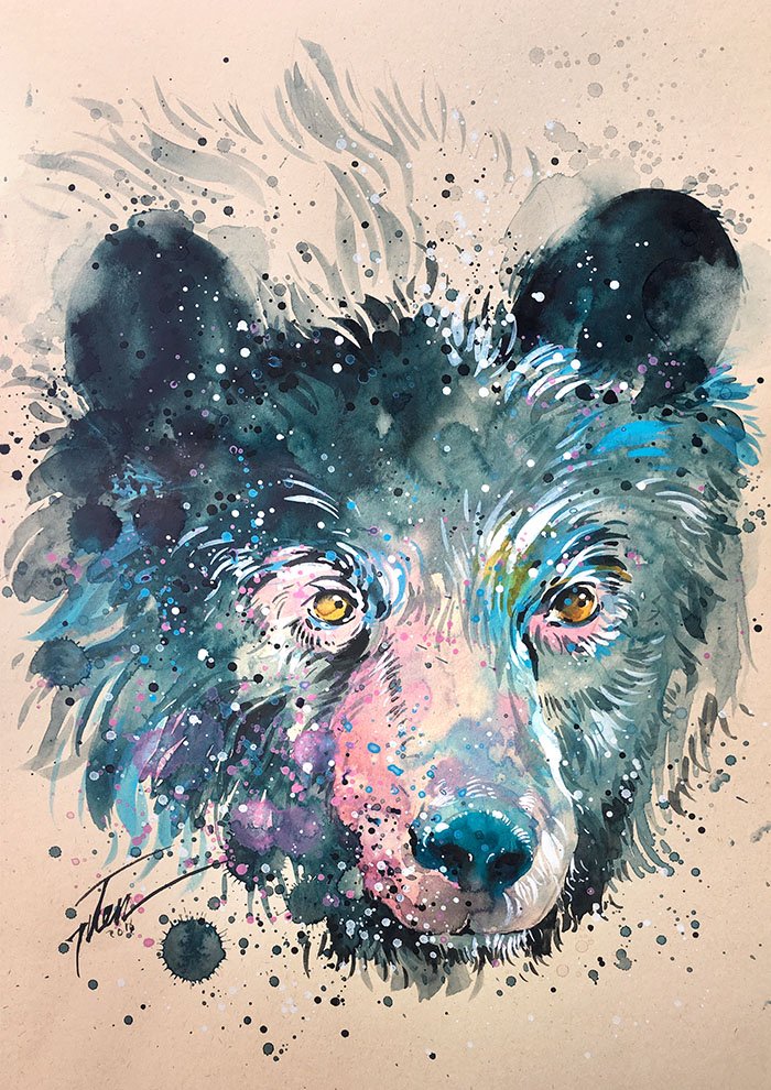 700x990 Tilen Ti - Bear Watercolor Painting
