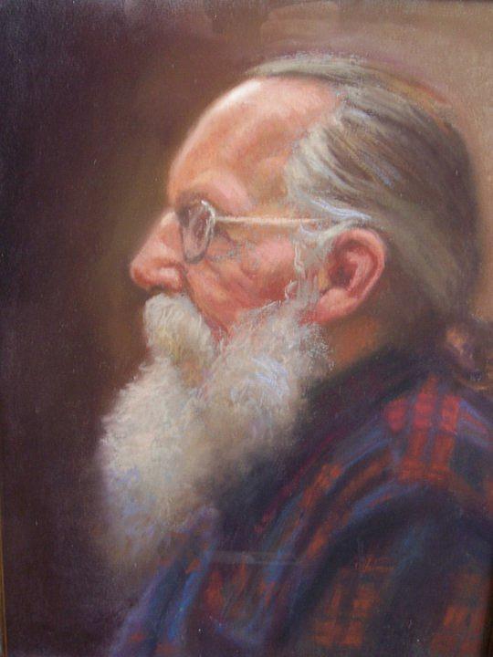 540x720 John The Grey Beard Painting By Dave Holman - Beard Painting