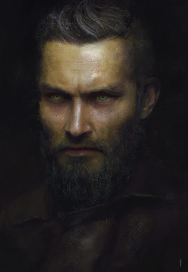 621x900 Man With Beard Painting By Eve Ventrue - Beard Painting
