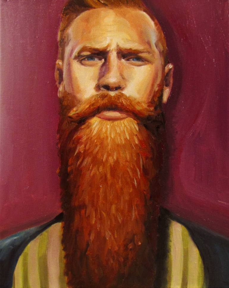770x969 Saatchi Art The Ginger Beard Gwilym Pugh Painting By Christie - Beard Painting