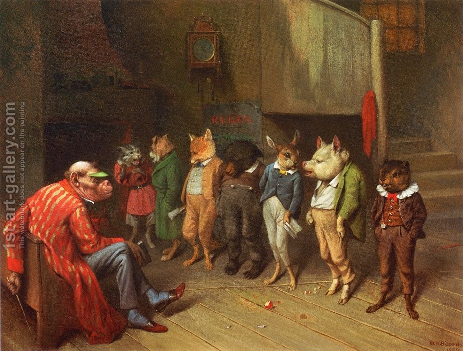 929x706 School Rules William Holbrook Beard Reproduction 1st Art Gallery - Beard Painting