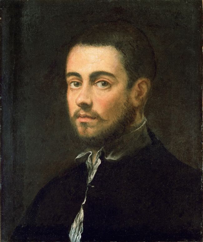 650x774 Young Man With A Beard Painting Jacopo Tintoretto Oil Paintings - Beard Painting
