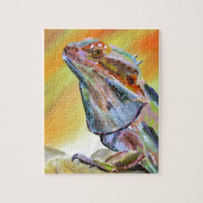 400x400 Living Under Fire - Bearded Dragon Painting