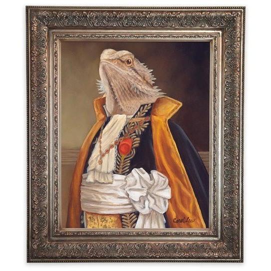543x543 Mr. Spike Bearded Dragon Portrait On Canvas - Bearded Dragon Painting