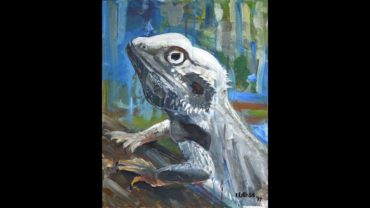1280x720 Painting A Bearded Dragon - Bearded Dragon Painting