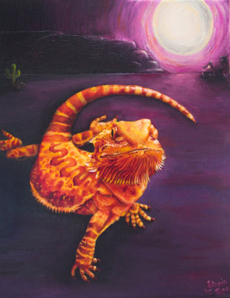 785x1018 Spyro The Bearded Dragon By Elexisheaven - Bearded Dragon Painting