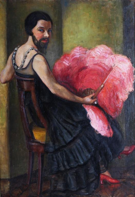 526x768 Detroyat - Bearded Woman Painting