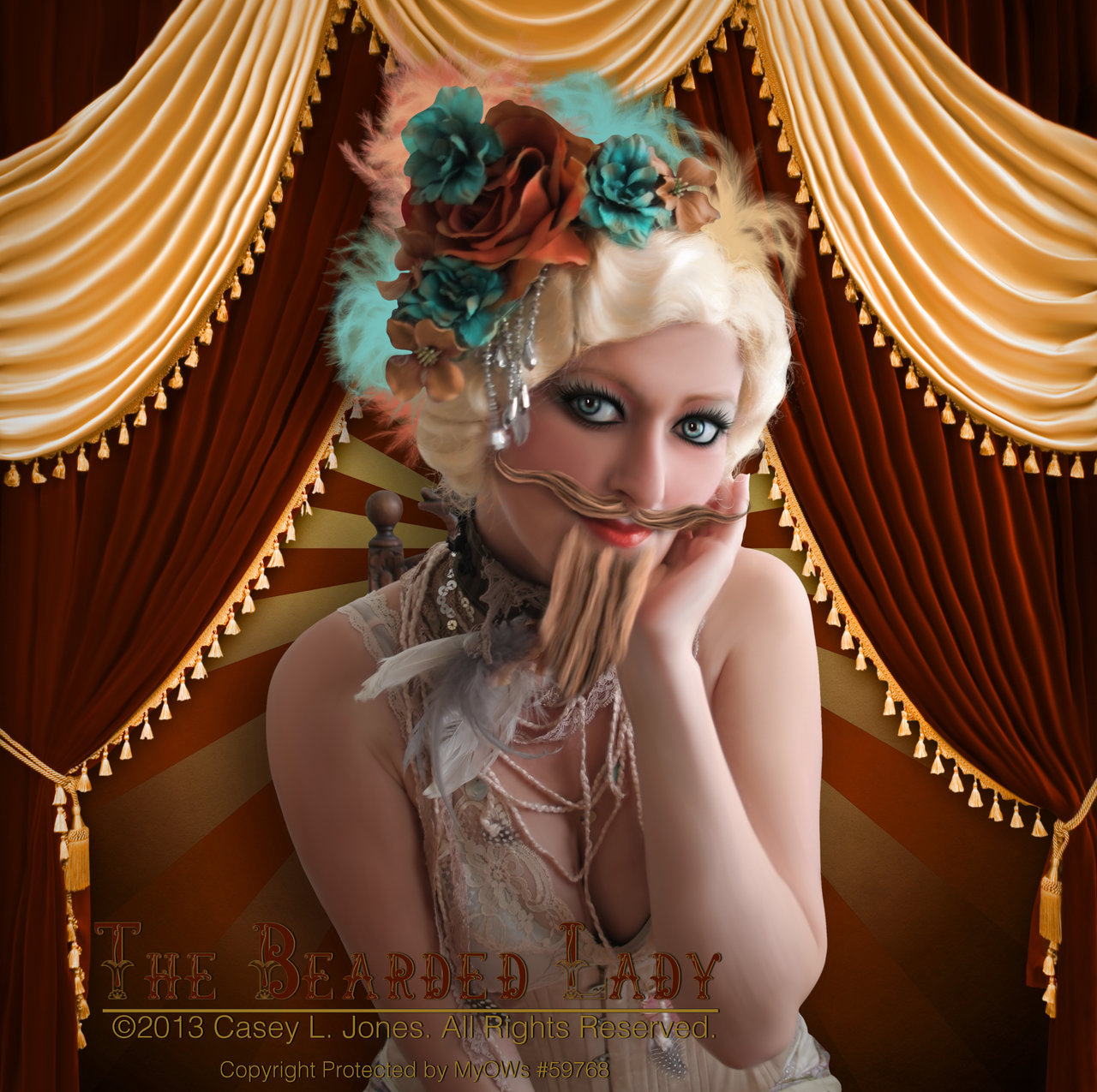 1280x1275 The Bearded Lady By Adamselindesign - Bearded Woman Painting