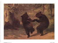 200x148 The Bear Dance, C.1870 Fine Art Print By William Holbrook Beard - Bears Dancing In The Woods Painting