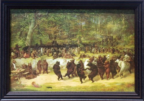 500x352 The Bear Dance William Holbrook 42x30 Gallery Quality - Bears Dancing In The Woods Painting