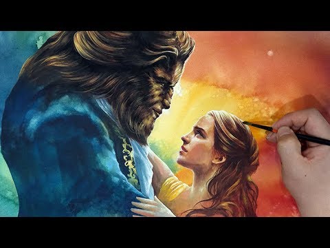 480x360 Beauty And The Beast Emma Watsonwatercolor - Beast Painting