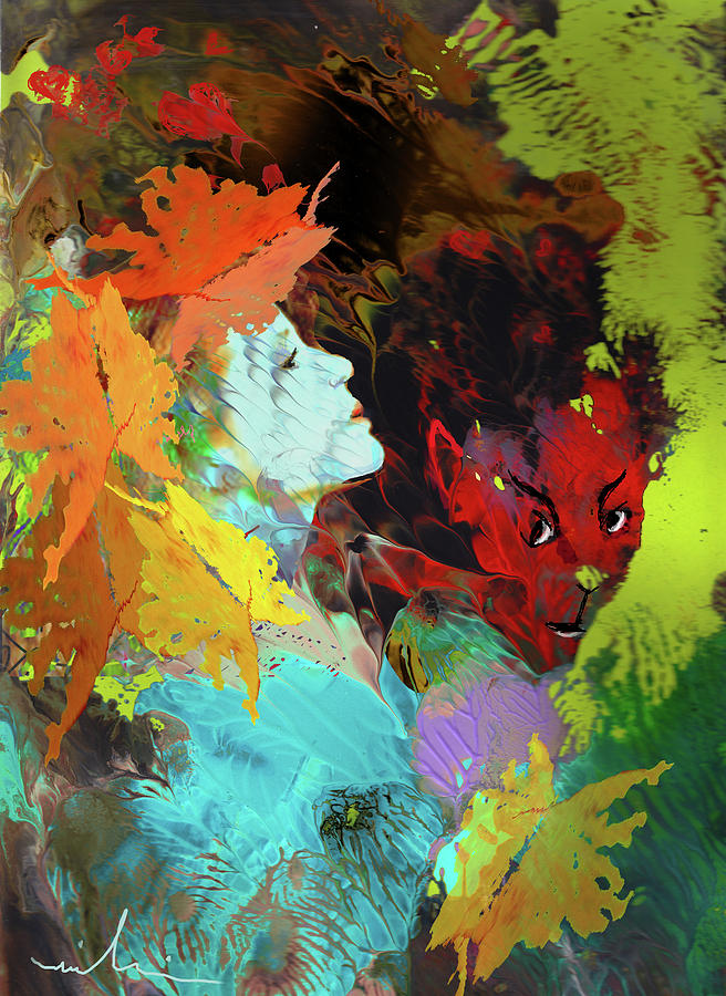 656x900 The Beauty And The Beast Painting By Miki De Goodaboom - Beast Painting