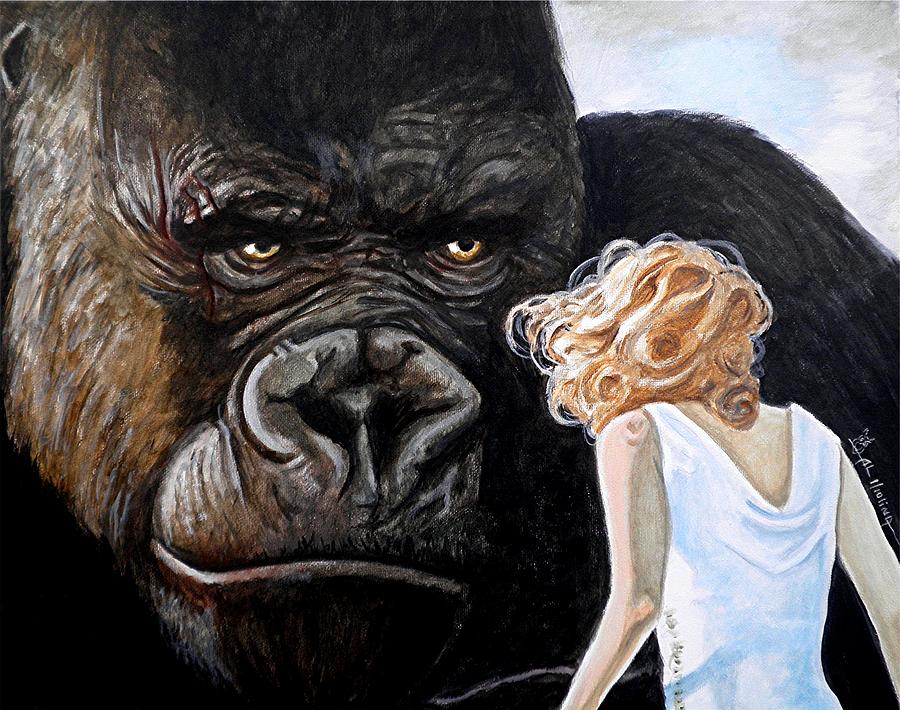 900x710 Beauty And Her Beast Painting By Al Molina - Beast Painting