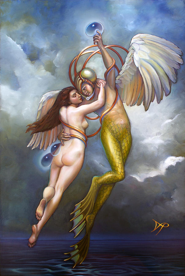 604x900 Beauty And The Beast Painting By Patrick Anthony Pierson - Beast Painting