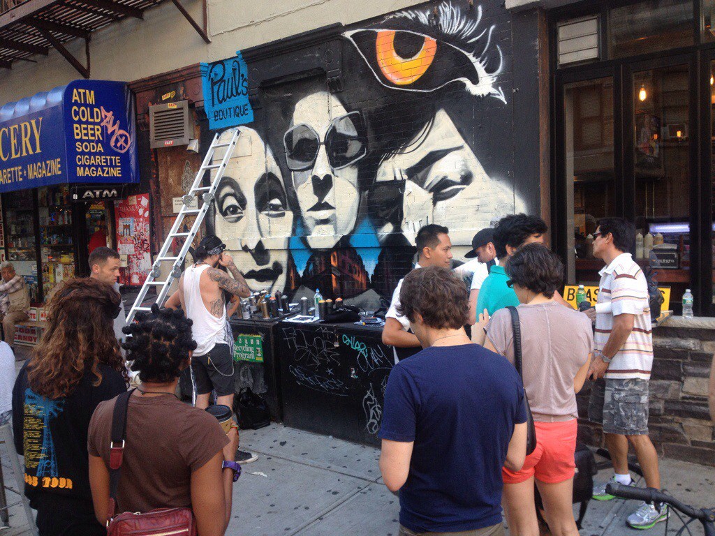 1024x768 On The Scene At The Painting Of The Beastie Boys - Beastie Boys Painting