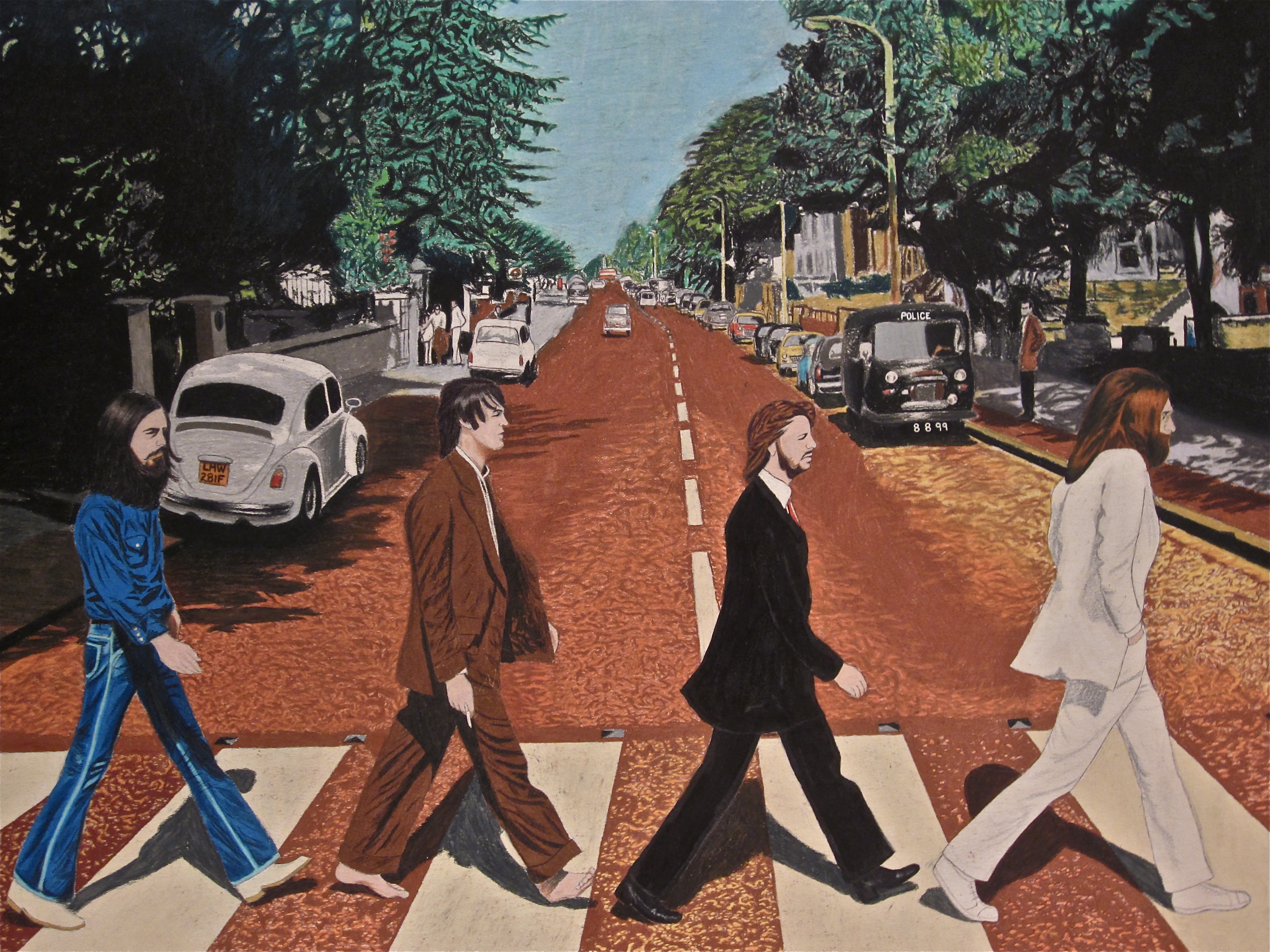 4000x3000 Abbey Road Drawings Martinmrochaart - Beatles Abbey Road Painting