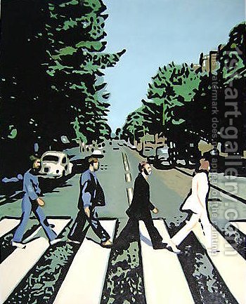 350x433 The Beatles Abbey Road Pop Art Reproduction 1st Art Gallery - Beatles Abbey Road Painting