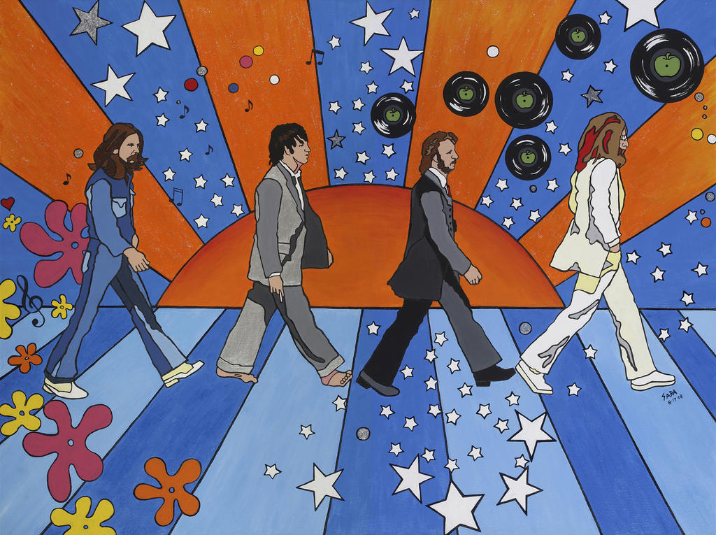 1024x765 The Beatles And Abbey Road Diattaart Blog - Beatles Abbey Road Painting