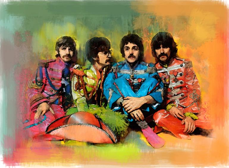 770x565 Saatchi Art Peppers The Beatles Painting By David Pucciarelli - Beatles Painting