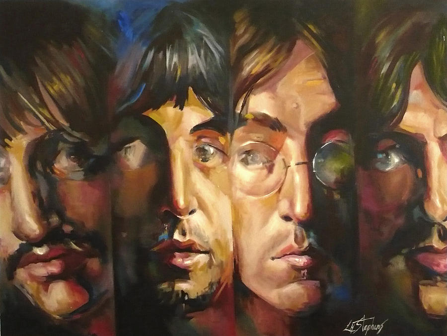 900x676 The Beatles Painting By Lorna Stephens - Beatles Painting