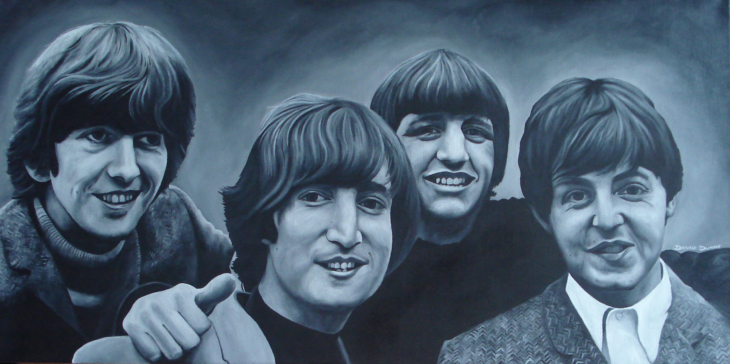 2404x1200 Beatles Painting David Dunne Art - Beatles Painting