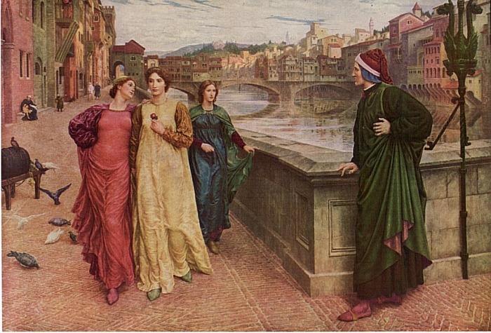 700x475 Dante And Beatrice By Henry Holiday - Beatrice Painting