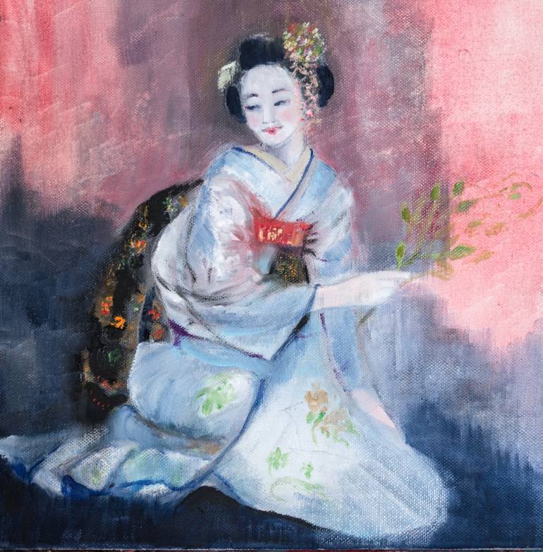 770x783 Saatchi Art Japanese Girl Painting By Laura Beatrice Gerlini - Beatrice Painting