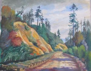 300x236 Vintage Oil Painting Mountain Rd By Beatrice Ash 1938 Ebay - Beatrice Painting