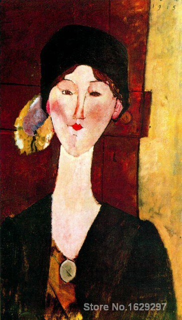 364x640 Portrait Of Beatrice Hastings Before A Door Amedeo Modigliani - Beatrice Painting