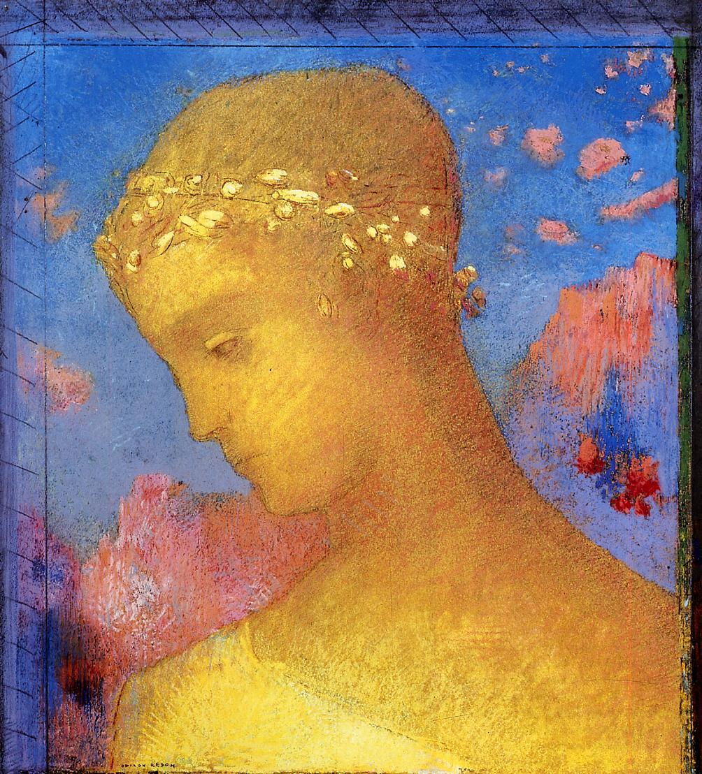 1004x1108 Beatrice Painting Odilon Redon Oil Paintings - Beatrice Painting