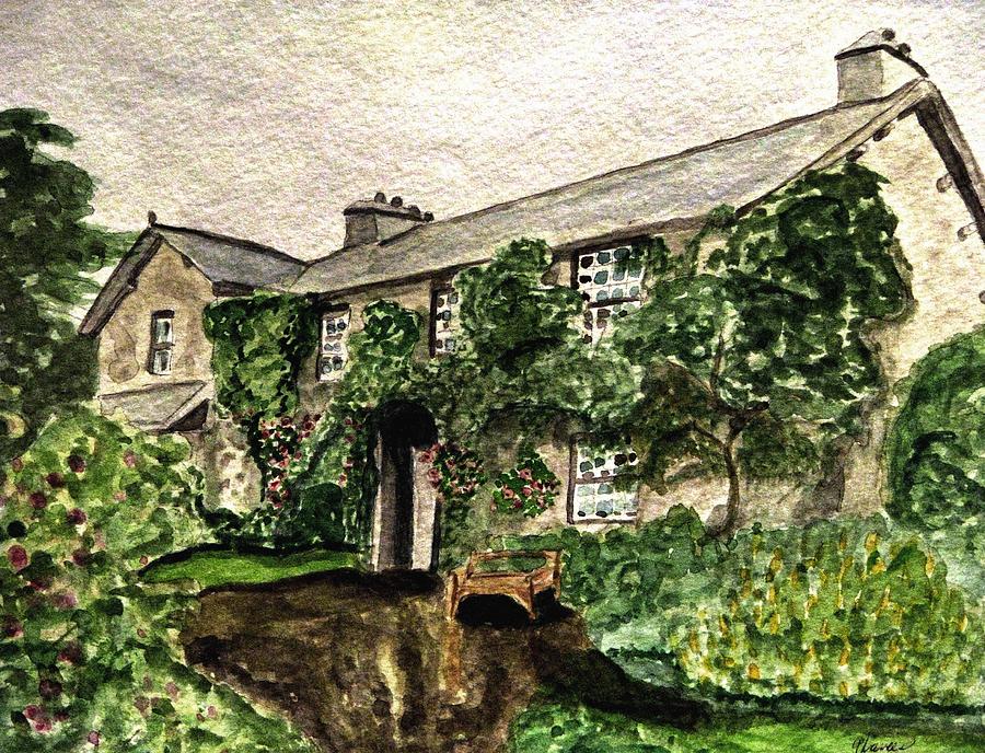 900x688 Hill Top Farm Home Of Beatrix Potter Painting By Angela Davies - Beatrix Potter Painting
