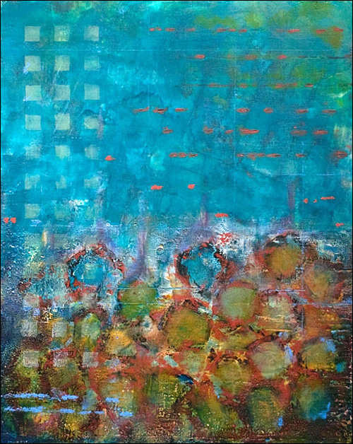 500x628 Beautiful Abstract Paintings By Encaustic Painter Karen Freedman - Beautiful Abstract Painting