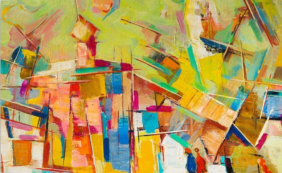 915x562 Buy The Shuttering Abstract Handmade Painting By Community Artists - Beautiful Abstract Painting