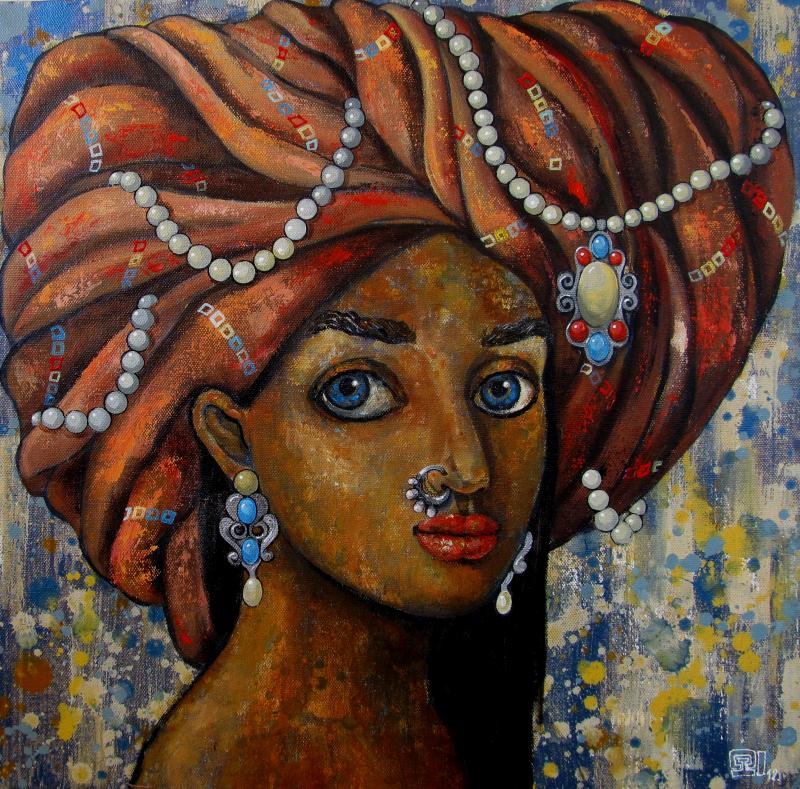 800x789 A Girl With Beautiful Eyes By Artist Suruchi Jamkar - Beautiful Acrylic Painting