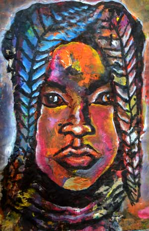 300x465 Index Of Original Pts2015lack American Artist - Beautiful African Woman Painting