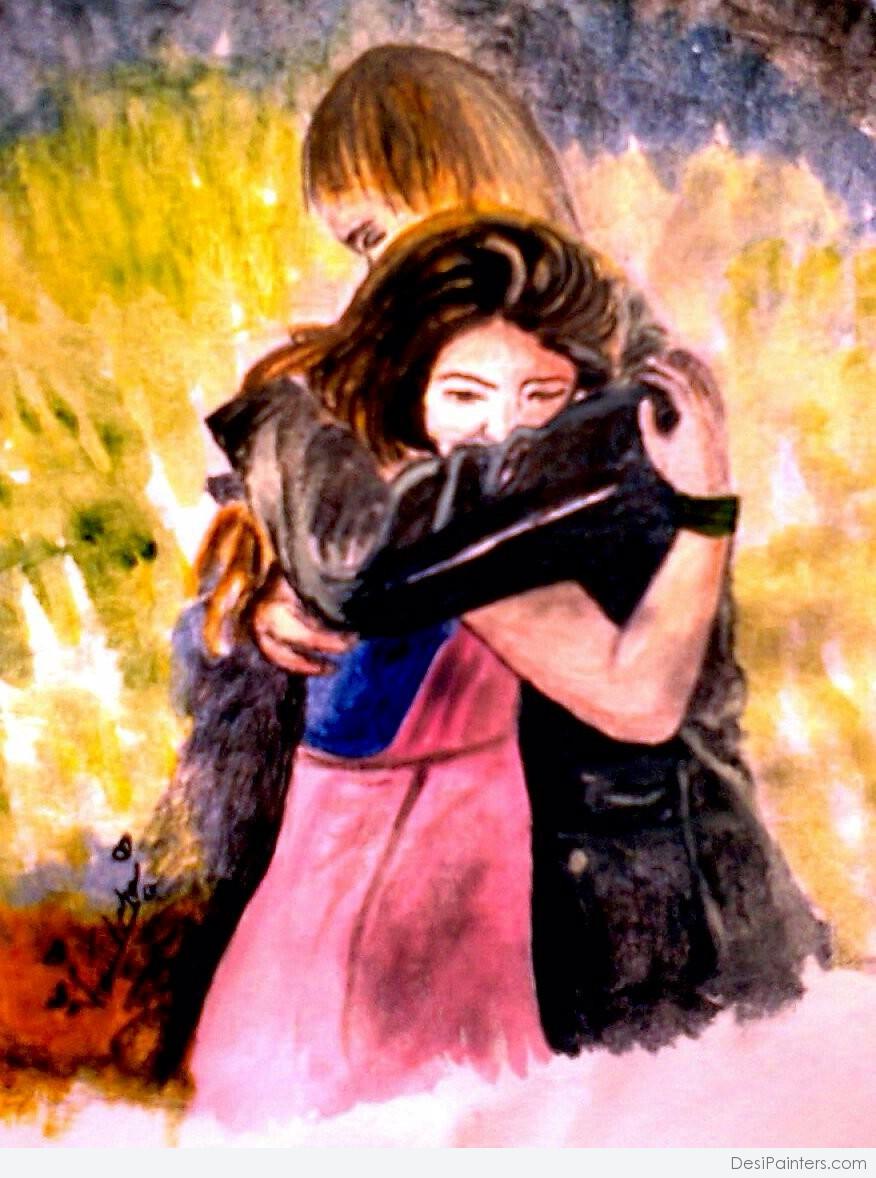 876x1178 Beautiful Paintings For Dp 1 Profile Pictures Dp - Beautiful Couple Painting