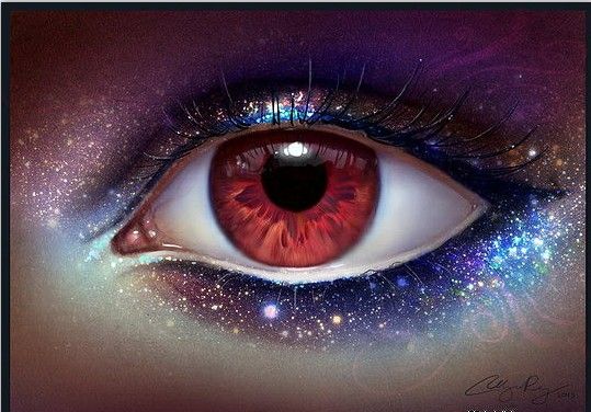 539x376 100%hand Painted Oil Painting, Decorative Arts Beautiful Eyes - Beautiful Eyes Painting