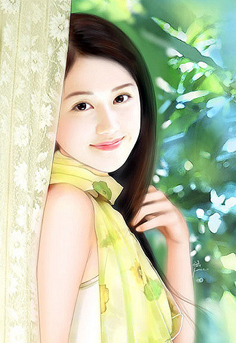 345x500 Khmer Girl Beautiful Girl Painting 11 Sandeep Jootoor - Beautiful Girl Painting