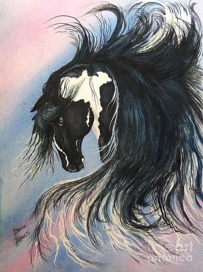 672x900 Beautiful Horse Painting By Bonnie Rogers - Beautiful Horse Painting