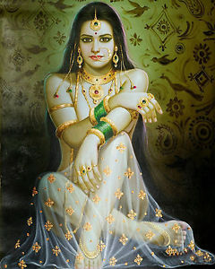 240x300 Beautiful Lady Matt Framed Painting By Dreamzdecor 12x 15 Size - Beautiful Lady Painting