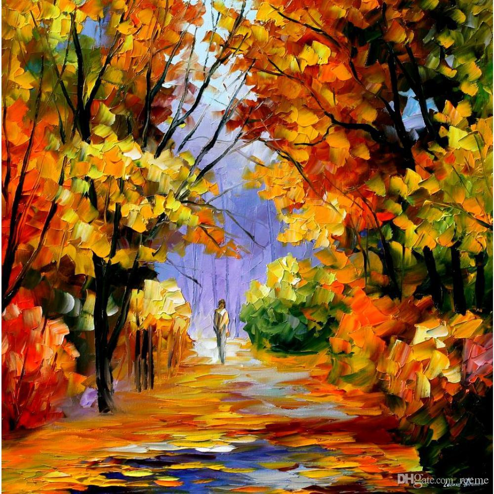 1000x1000 2018 Beautiful Landscape Paintings Unity With Nature Palette Knife - Beautiful Landscape Painting