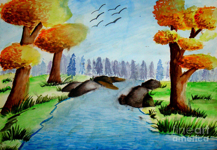 900x622 Beautiful Landscape Painting By Tanmay Singh - Beautiful Landscape Painting